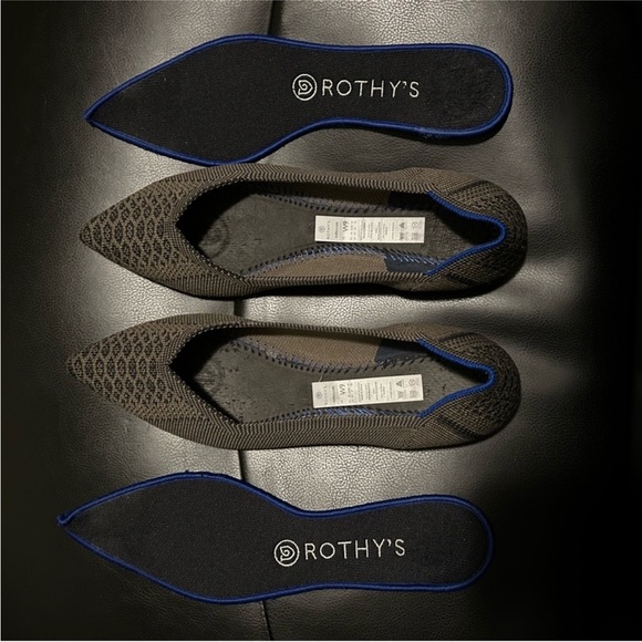 Rothy's The Point Walnut Python Rare Women’s Size 9 - Picture 5 of 7